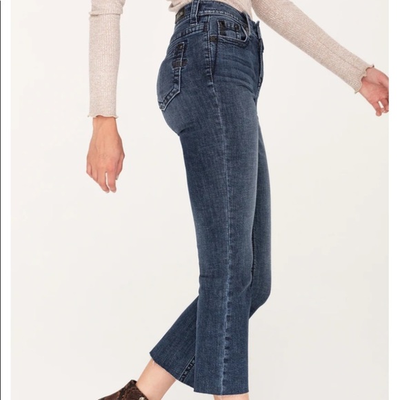 Miss Me Jeans Cropped Simple Life Western Bootcut Premium Denim Size 27 - Picture 7 of 9